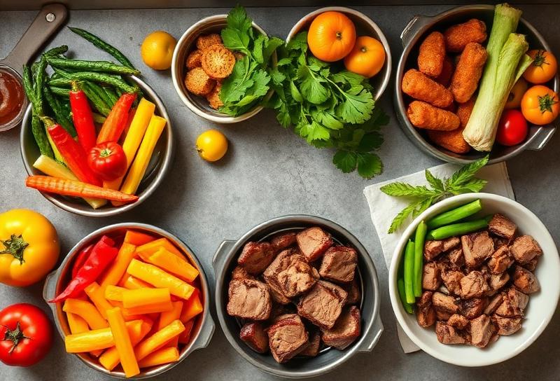 カラフルな手作りペットフード